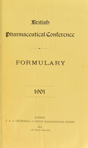 Cover for Formulary 1901