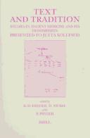 Cover for Text and Tradition: Studies in Ancient Medicine and Its Transmission 