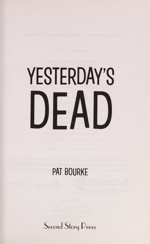 Cover for Yesterday's Dead