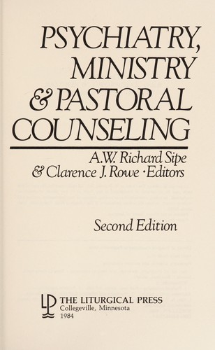 Cover for Psychiatry, ministry & pastoral counseling