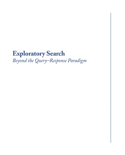 Cover for Exploratory search