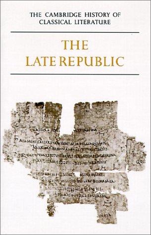 Cover for The Cambridge History of Classical Literature