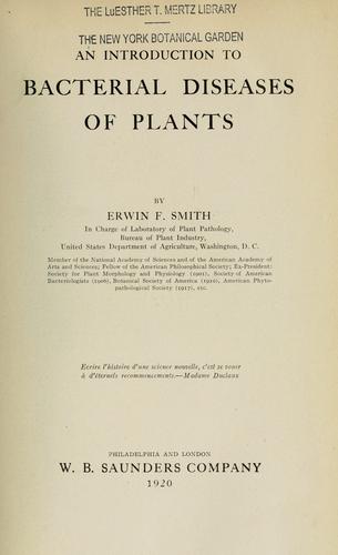 Cover for An introduction to bacterial diseases of plants