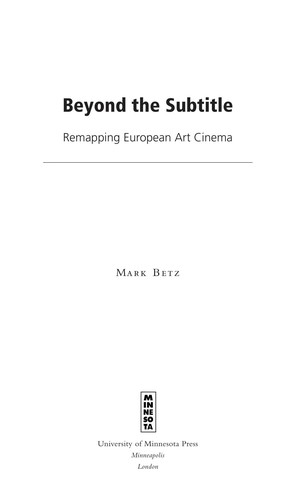 Cover for Beyond the subtitle
