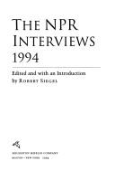 Cover for The NPR Interviews 1994
