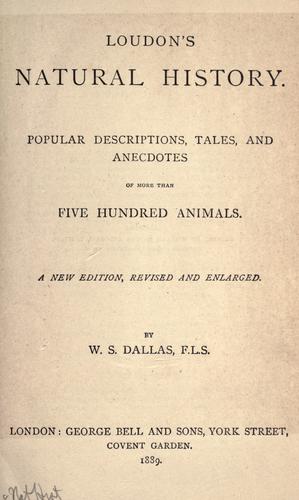 Cover for Loudon's Natural History.