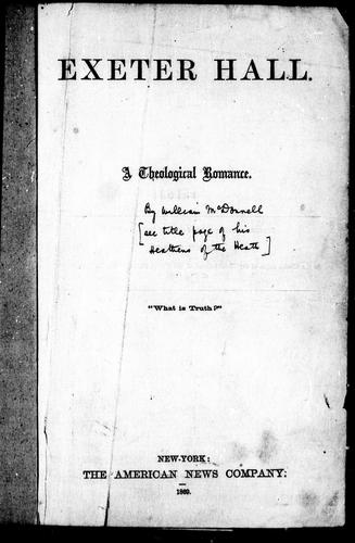 Cover for Exeter Hall