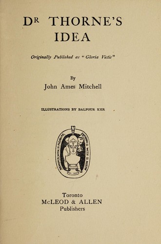 Cover for Dr. Thorne's idea