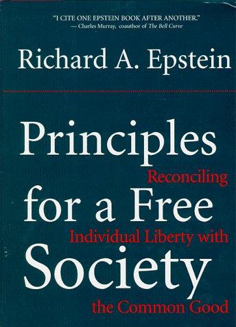 Cover for Principles for a free society