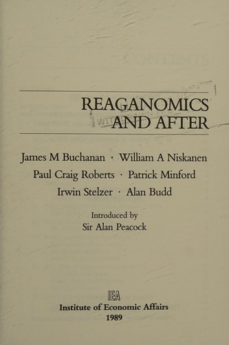 Cover for Reaganomics and after