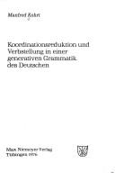 Cover for Koordinationsreduktion und Verbstellung in einer generativen Grammatik des Deutschen