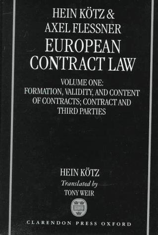 Cover for European Contract Law: Volume 1