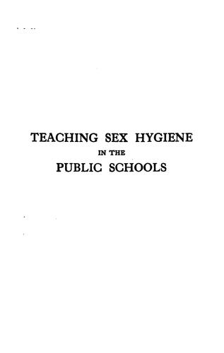 Cover for Teaching sex hygiene in the public schools