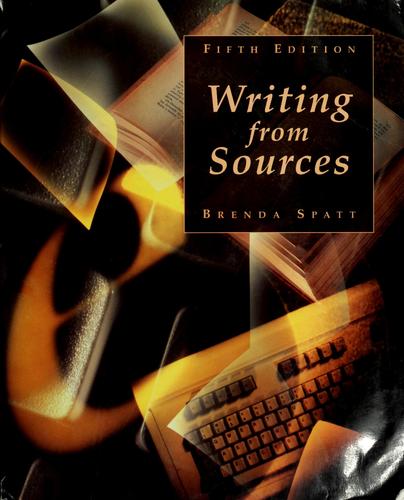 Cover for Writing from sources