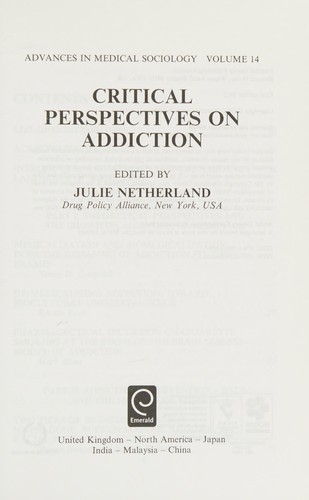 Cover for Critical Perspectives on Addiction