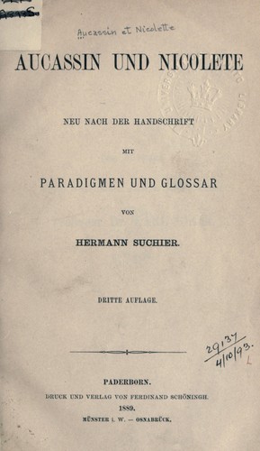 Cover for Aucassin und Nicolete