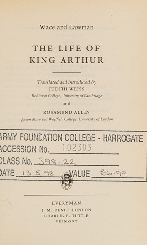 Cover for The life of King Arthur