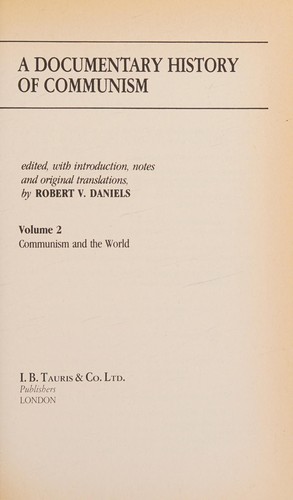 Cover for A documentary history of communism