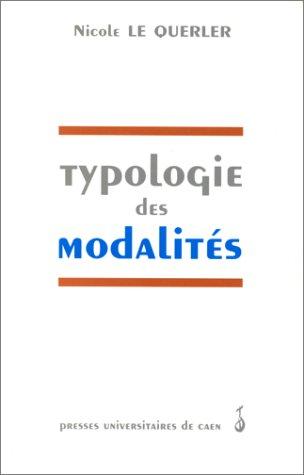Cover for Typologie des modalités