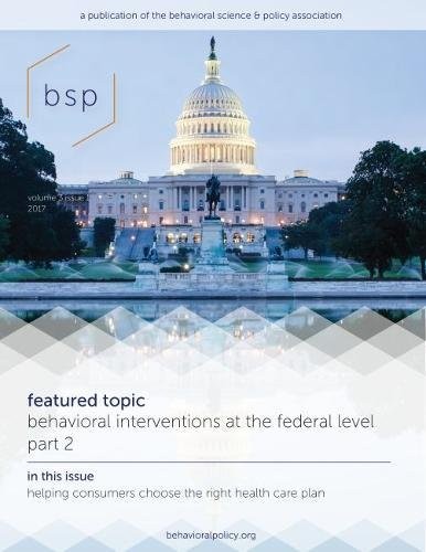 Cover for Behavioral Science & Policy, Volume 3, No. 1