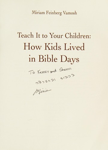 Cover for Teach it to your children