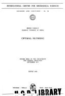 Cover for Optimal filtering
