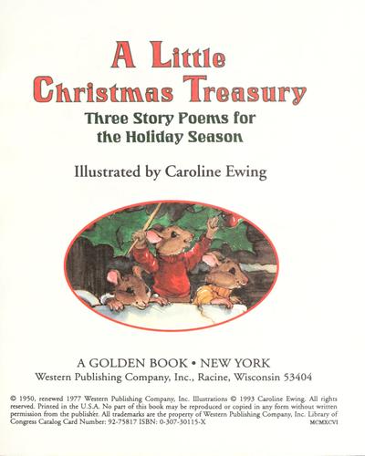 Cover for A little Christmas treasury