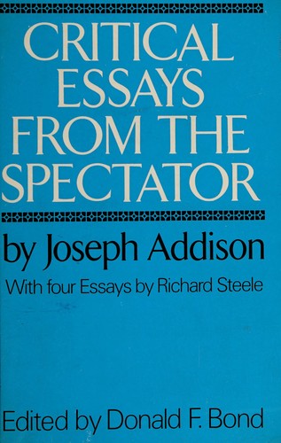 Cover for Critical essays from the Spectator