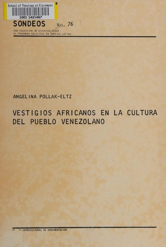 Cover for Vestigios africanos en la cultura del pueblo venezolano