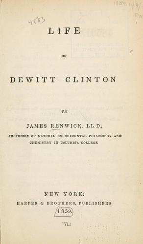 Cover for Life of DeWitt Clinton