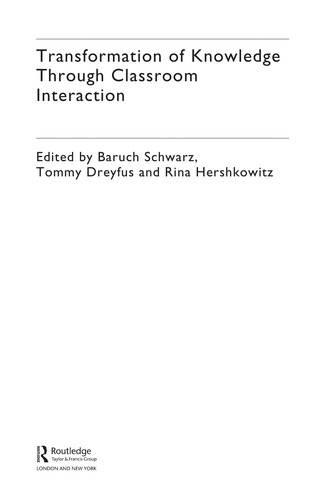 Cover for Transformation of knowledge through classroom interaction