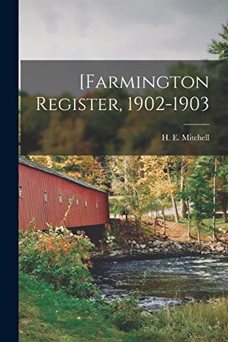 Cover for [Farmington Register, 1902-1903