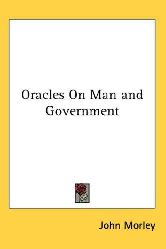 Cover for Oracles On Man and Government
