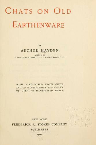 Cover for Chats on old earthenware