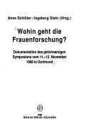 Cover for Wohin geht die Frauenforschung?
