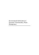 Cover for Environmental Information in European Transboundary Water Management