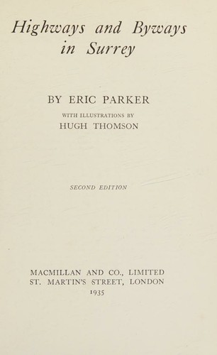 Cover for Highways and byways in Surrey