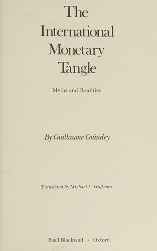 Cover for The international monetary tangle