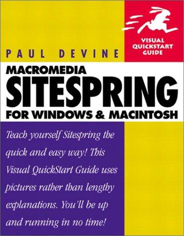 Cover for Macromedia Sitespring for Windows & Macintosh
