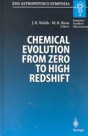 Cover for Chemical Evolution from Zero to High Redshift