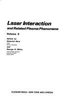 Cover for Laser interaction and related plasma phenomena.