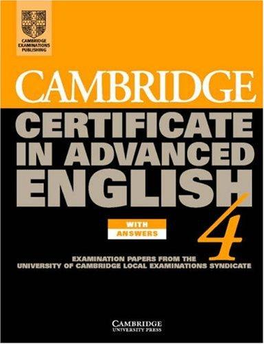 Cover for Cambridge Certificate in Advanced English 4 Self-Study Pack
