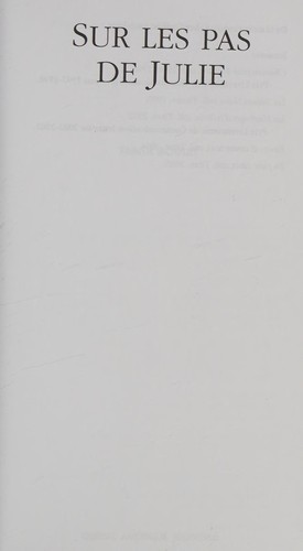 Cover for Sur les pas de Julie