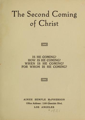 Cover for The second coming of Christ