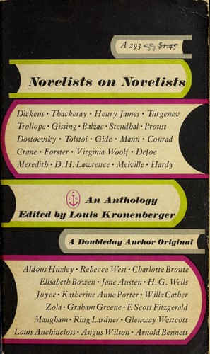 Cover for Novelists on novelists