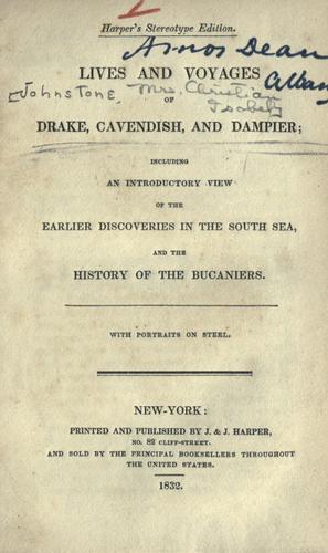 Cover for Lives and voyages of Drake, Cavendish, and Dampier