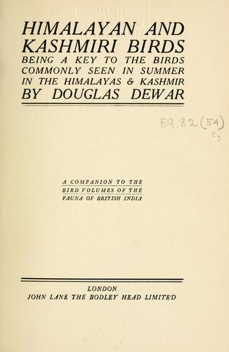 Cover for Himalayan and Kashmiri birds