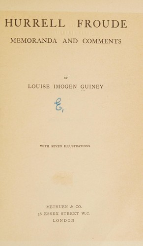 Cover for Hurrell Froude