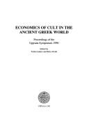 Cover for Economics of cult in the ancient Greek world