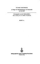 Cover for Die deutsche Sprache in Frankreich
